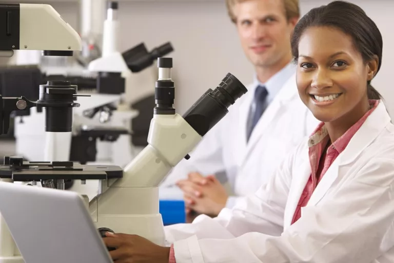 Researcher in the lab