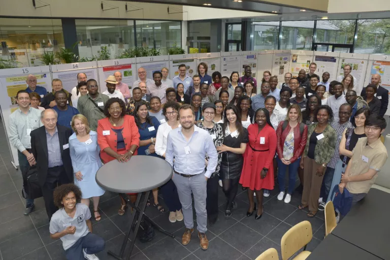 A group photo taken during the gene editing symposium at Ghent, Belgium
