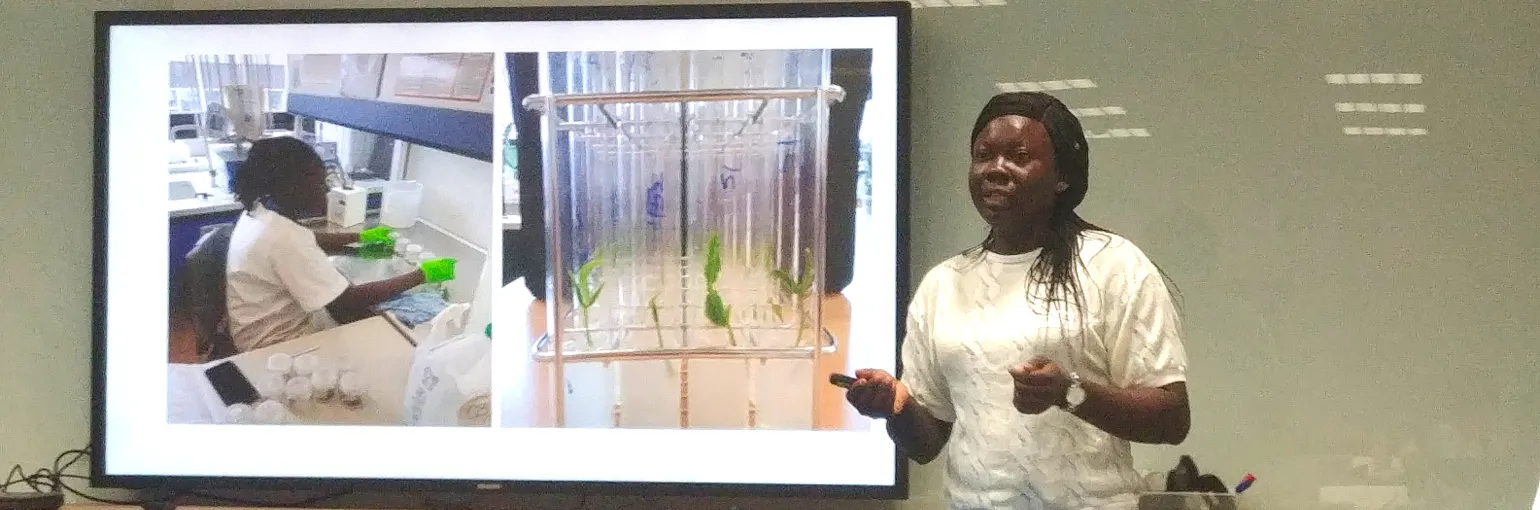 Adeola presenting